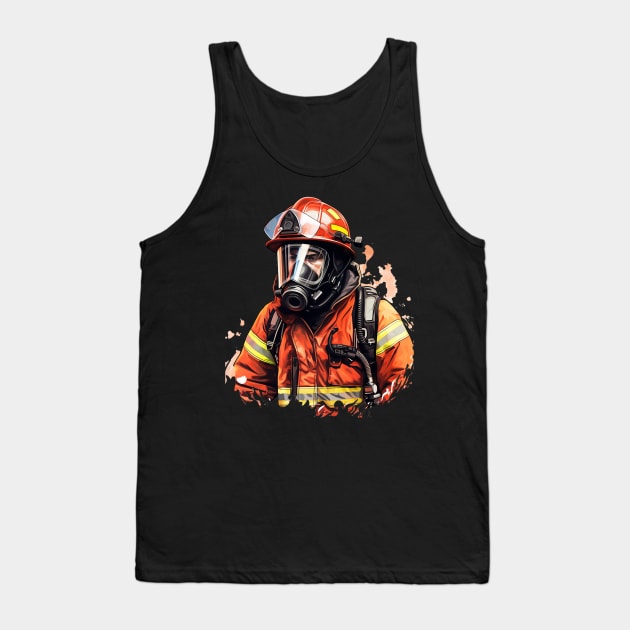Fire Department Support Gear Tank Top by Printashopus
